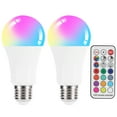 thumbnail image 2 of Bombilla RGB Iluminación para el Hogar Sin Deslumbramiento Bombilla lideró el amigable para El Dormitorio 10W Partido 2 Paquetes, 2 of 7