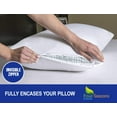 thumbnail image 3 of Four Seasons Essentials Polyester Pillow Protectors, King - Waterproof Zippered (2 Count), 3 of 7