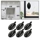 thumbnail image 1 of Paquete de 6 perillas autoadhesivas para cajón, ayudante para empujar y arrojar, para cajón de pequeña sala, puerta de pequeña sala de cocina, ventana, c Negro Colco Tirador del cajón de las manijas del gabinete, 1 of 8
