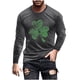 thumbnail image 2 of Blusas y camisas de manga larga y cuello redondo para hombre, camisetas casuales con estampado de moda y cuello redondo, blusas de licra de manga corta para hombre., 2 of 5