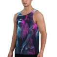 thumbnail image 2 of Gukieu Hip-Hop Glasses Gorilla Print Men's Quick Dry Fitness Vest, Round Neck Sleeveless Fitness Bodybuilding Top-Small, 2 of 7