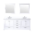 thumbnail image 2 of 80" X 22" White Bath Vanity With Quartz Surface, Included Faucet, 30" Mirrors - And Scratch Stain 80 In. W 22 D Vanity, Top, To Stains, 2 of 6
