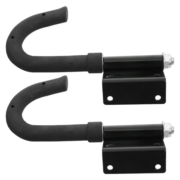 MLINS Heavy Duty Aluminum Alloy Ladder Hook for Extension Ladders with Great Material Black 2pcs