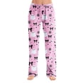 thumbnail image 2 of Womens Halloween Pajamas Funny Pumpkin Print Wide Leg Pjs Halloween Loose Fit Lightweight Sleepwear Pj Pants, 2 of 9