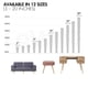 thumbnail image 4 of Patas de madera oblicuas para muebles de 5 pulgadas, patas de mesa redondas de madera natural de 4 piezas La Vane con tornillos y protector de piso para muebles de bricolaje, sofá, sillón, cama, sill, 4 of 5