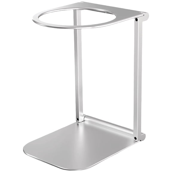 Portable Espresso Machine Stand, 2.6 in / 6.7 cm Diameter Capsule Coffee Pour Over Dripper Holder, Anti-Tip Design, Stable Base, Office Coffee Stand with Base, Silver, 4.8 in / 12.3 cm Height
