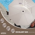 thumbnail image 4 of Tempera 10 ft Push Button Tilt Umbrella Beige, 4 of 6