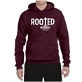 thumbnail image 2 of Wild Bobby Rooted in Christ Inspirational/Christian Unisex Graphic Hoodie Sweatshirt, Maroon, Medium, 2 of 5