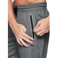 thumbnail image 2 of RBX Active Men's French Terry Athletic Tapered Jogger Sweatpants with Zipper Pockets French Terry Grey S, 2 of 5