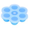 thumbnail image 1 of Sonew 7‑Grid Sky Blue Baby Food Box Silicone Food Storage Container W/Lid., 1 of 8