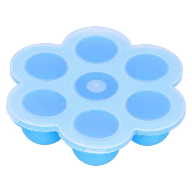 Sonew 7‑Grid Sky Blue Baby Food Box Silicone Food Storage Container W/Lid.