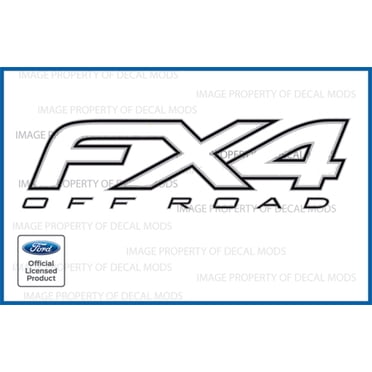 (2 Pack) Ford F150 F250 F350 FX4 Off-Road Decals – American Flag Worn Style – Made In USA