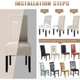 thumbnail image 6 of Bilot Large Dining Chair Covers Stretch Suede Velvet XL Size Chair Slipcover Spandex Soft Washable Chair Protector Seat Covers for Dining Room Kitchen Hotel Wedding Banquet (6 Pack, Beige), 6 of 8