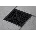 thumbnail image 3 of Kingston Brass BSF9771MB Watercourse Scroll 4-Inch Brass Square Grid Shower Drain with Hair Strainer in Matte Black, 3 of 7