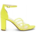 thumbnail image 2 of Jessica Simpson Women's Nikaye Ankle-Strap Black Heel Sandal CLEAR/CITRON YELLOW (CLEAR/CITRON YELLOW, 5.5), 2 of 6