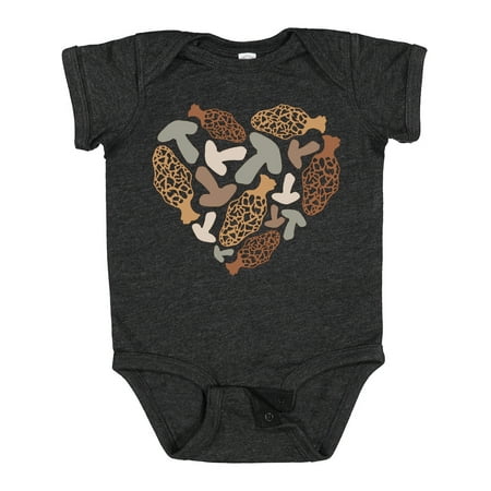 

Inktastic Mushrooms and Morels in a Heart Shape Gift Baby Boy or Baby Girl Bodysuit