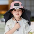 thumbnail image 2 of Girls Sun Hats 10 Year Olds Wide Brim Solar Fan Hat for Kids,Sun Hat with Solar Fan for Children Outdoor,Quick Drying Solar Powered Fan Caps, 2 of 8