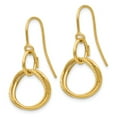 thumbnail image 3 of FB Jewels 14K Yellow Gold Small Twisted Circle Shepherd Hook Earrings, 3 of 4