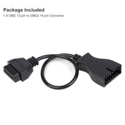 TSV GM 12 Pin to OBD 16 Pin Adapter, GM 12 Pin OBD1 to OBD2 OBD-II 16 Pin Cable Connector Scanner Adapter Fit for GM Vehicle, Programming Diagnostic Cable Scan Tool, OBD II Adapter Connector