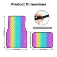 thumbnail image 5 of Fuzoiu Rainbow Scales2 Print Carpet Floor Mats for Car,Car Foot Mat Set,Universal Fit 4 Piece Mat Pad Set,Fits Most Cars Trucks Vans Sedans SUV Auto Carpet Mat Se, 5 of 7