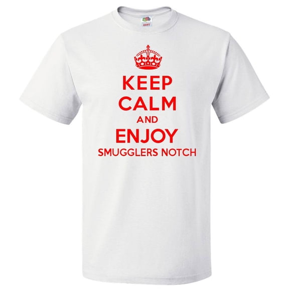 Keep Calm and Enjoy Smugglers Notch T shirt Funny Tee Gift