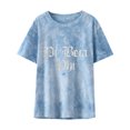 thumbnail image 1 of Top de manga corta con cuello redondo y estampado de letras de moda de verano para mujer Pompotops  hkajfhjk469577, 1 of 9