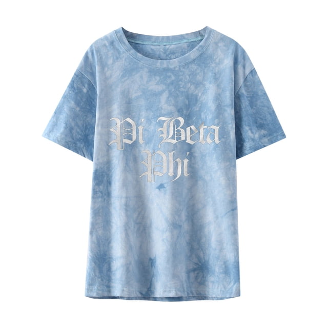 Top de manga corta con cuello redondo y estampado de letras de moda de verano para mujer Pompotops hkajfhjk469577