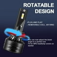 thumbnail image 6 of 2pcs H11 H8 H9 LED Headlight Bulbs, 100W 15000LM 6000K Cool White 500% Brighter  Headlight LED Bulb, IP68 Waterproof, 360° Low Beam, Built-in IC Driver and Fan Cooling, 6 of 9