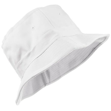 Enimay Unisex Printed Colored Bucket Hat Patterned Summer Sun Caps Solid White Size S |