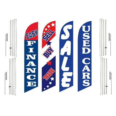 4 Swooper Flags With 4 Pole Kits Easy Finance Sell Buy Trade Sale Used Cars