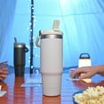 thumbnail image 3 of Ozark Trail 30 oz Insulated Stainless Steel Tumbler with Swivel Handle, Tan, 3 of 9