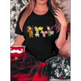 thumbnail image 1 of Camiseta con gráfico de oso chic para mujer: cuello redondo informal, manga corta, ajuste cómodo para verano y vacaciones, top deportivo de ocio., 1 of 6