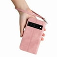 thumbnail image 5 of SaniMore Case for Google Pixel 7 6.3" 2022, PU Leather Zipper Wallet Detachable Lanyard Retro Embossed Flower Crad Slots Flip Kickstand Full Body Protective Drop-proof Case For Google Pixel 7, Pink, 5 of 10