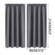 thumbnail image 2 of Cortinas de ahorro de energía, Estilo escandinavo, Color sólido, Seda, 2PC de oscurecimiento, Aislamiento térmico, 96X213cm, Gris, 2 of 7