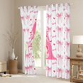 thumbnail image 3 of Homewish Letter A Monogrammed Black Out Curtains,Cute Bow Tie Curtains Pack of 2 (42x63 Each),Pink Loves Pattern Bedroom Curtains For Girls,Microfiber Room Decorative, 3 of 6
