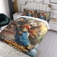 thumbnail image 3 of Paddington Bear Conjunto de sábanas temático, trío de piezas, cómodo y amigable con la piel, diseño único, regalo de decoración para el hogar para familiares, amigos y fans, 90 cm * 190 cm, 3 of 6