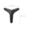 thumbnail image 2 of CRILSTYLEO 4Ud Patas Negras Triangulares Para Muebles Resistentes Soporte Para Sofá Cajonera Y, 2 of 8