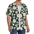 thumbnail image 2 of Kdxio Men'S Hawaiian Shirt For Men Short Sleeve Shirt White Daisies And Bee Summer Casual Holiday Beach Button Down T-Shirts, 2 of 5