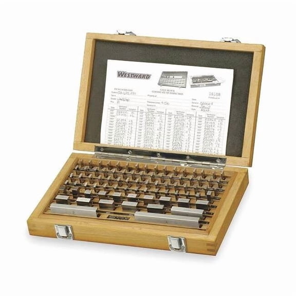 Westward Gage Block Set,Rectangular,81 Pc 2YNK8