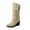 Beige, variant on Fridja Women Shoes Solid Color Casual Suede Upper Zip Wedge Heels Warm Winter Wear-resistant Cowboy Boots