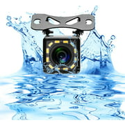 Car Backup Camera, 12 LEDs IP66 Waterproof Rear View Camera HD Night Vision Reverse Camera Parking System, Ultra