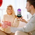 thumbnail image 5 of Iumwxz Valentines Day Gifts Eternal Rose Gifts for Women Birthday Gifts for Mom Light up Rose In Glass Dome Eternal Rose Flower Gifts Mom Day Valentines Day Rose Gifts for Her Holiday Travel, 5 of 5