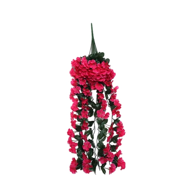 Artificial Flower Simulation Rattan Violet Hanging Rattan Wall Hanging Orchid Hanging Basket Flower Living Room Balcony Home Decoration Wall