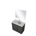 thumbnail image 6 of Abbey 36" W Black Oak Vanity Cultured Marble Top, 34" Mirror and Faucet Set, 6 of 6