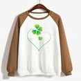 thumbnail image 4 of Bowake Chandail en Molleton pour Femmes de la Saint-Patrick Imprimé Col Rond Manches Longues Raglan Haut Décontracté Ample, 4 of 4