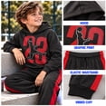 thumbnail image 4 of Quad Seven Boys Jogger Set 2 Piece Pullover Fleece Hoodie and Joggers Sweatpants for Boys, 4 of 7