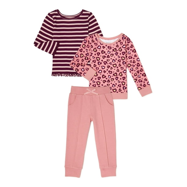 Garanimals - Garanimals Toddler Girls Fleece Top, Ribbed Top and French ...