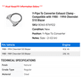 thumbnail image 2 of Y-Line To Converter Exhaust Clamp - Compatible with 1988 - 1994 Chevy S10 Blazer 1989 1990 1991 1992 1993, 2 of 2