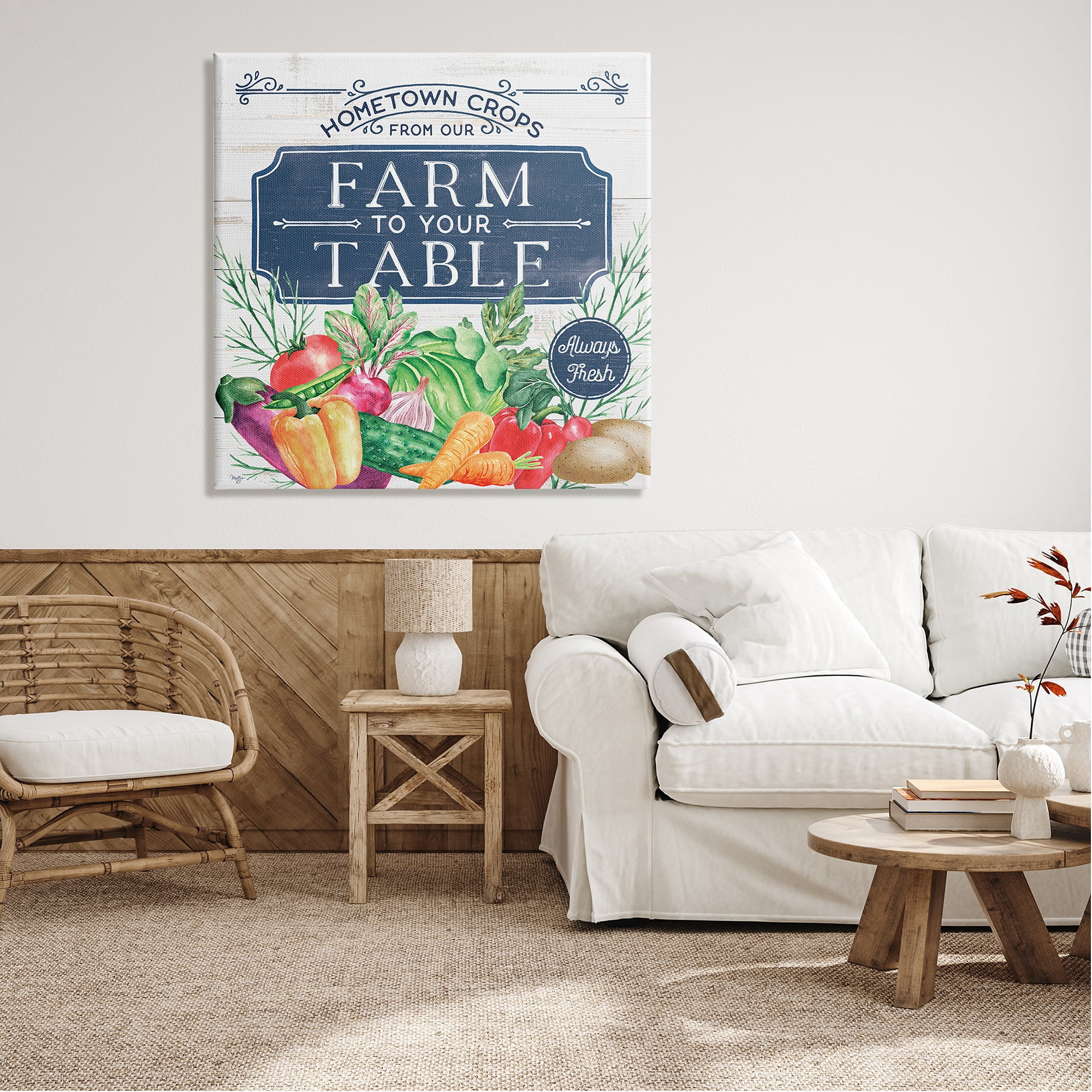 Stupell Industries Farm To Table Crops Food & Beverage Painting Gallery Wrapped Canvas Print Wall Art, 36 x 36