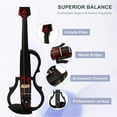 thumbnail image 3 of Headles Electric Violin, Silent Electric Violin Pluggable Headphone Stylish Violin Electric Fiddle For Practice Performance, 3 of 8